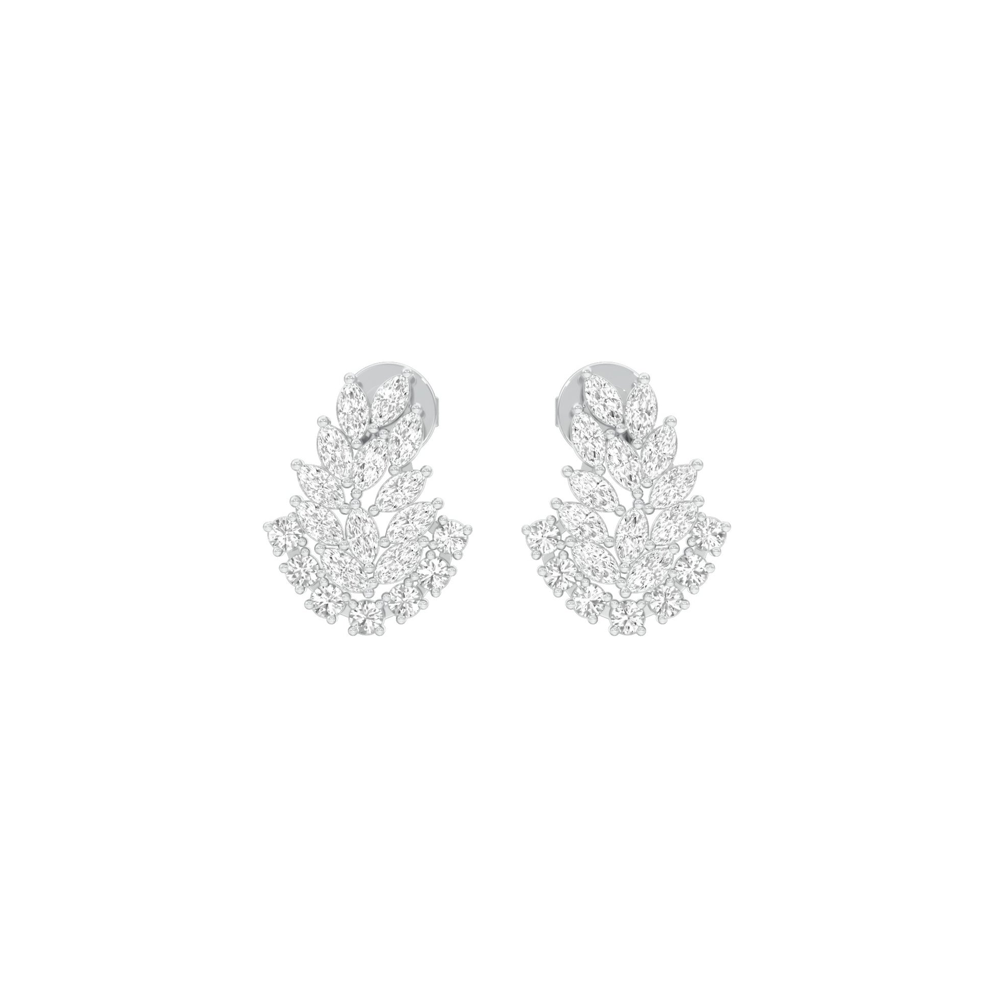Spark Bar Diamond Bali Earrings 18 KT / White Gold