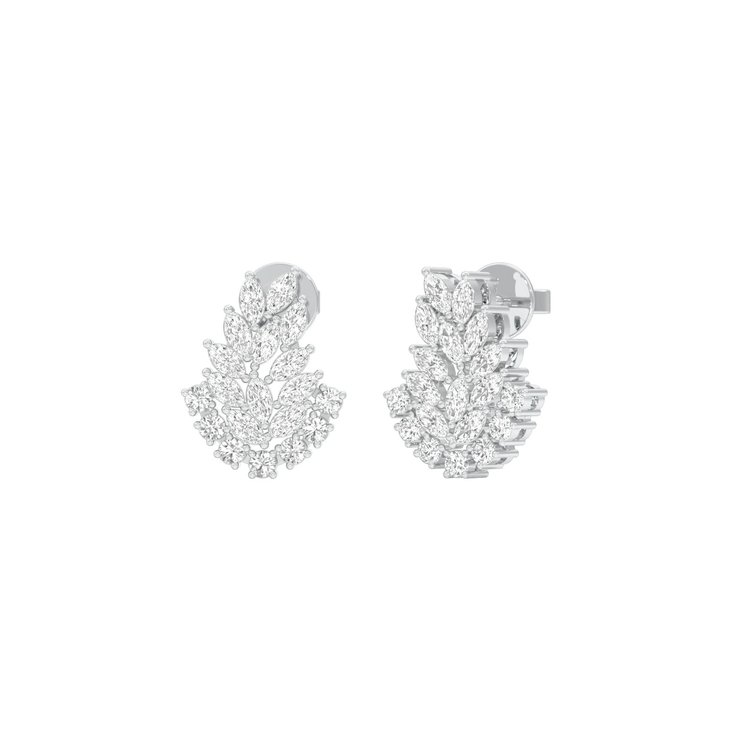 Spark Bar Diamond Bali Earrings 18 KT / White Gold