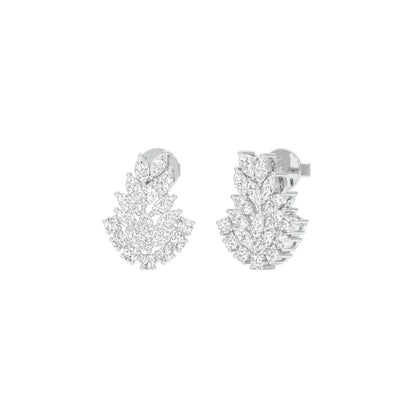 Spark Bar Diamond Bali Earrings 18 KT / White Gold