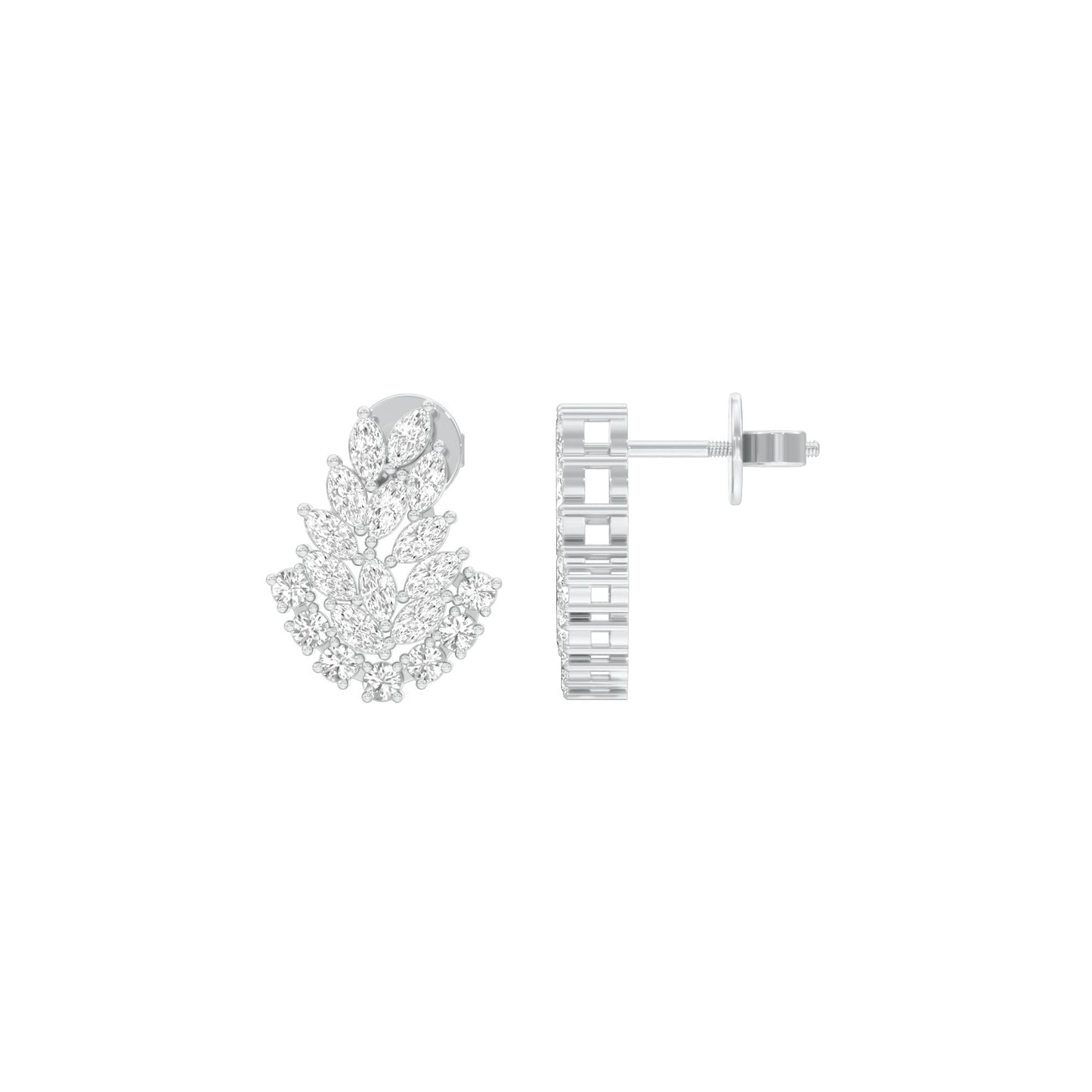 Spark Bar Diamond Bali Earrings 18 KT / White Gold