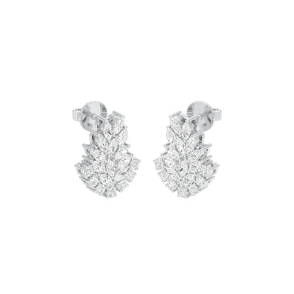 Spark Bar Diamond Bali Earrings 18 KT / White Gold
