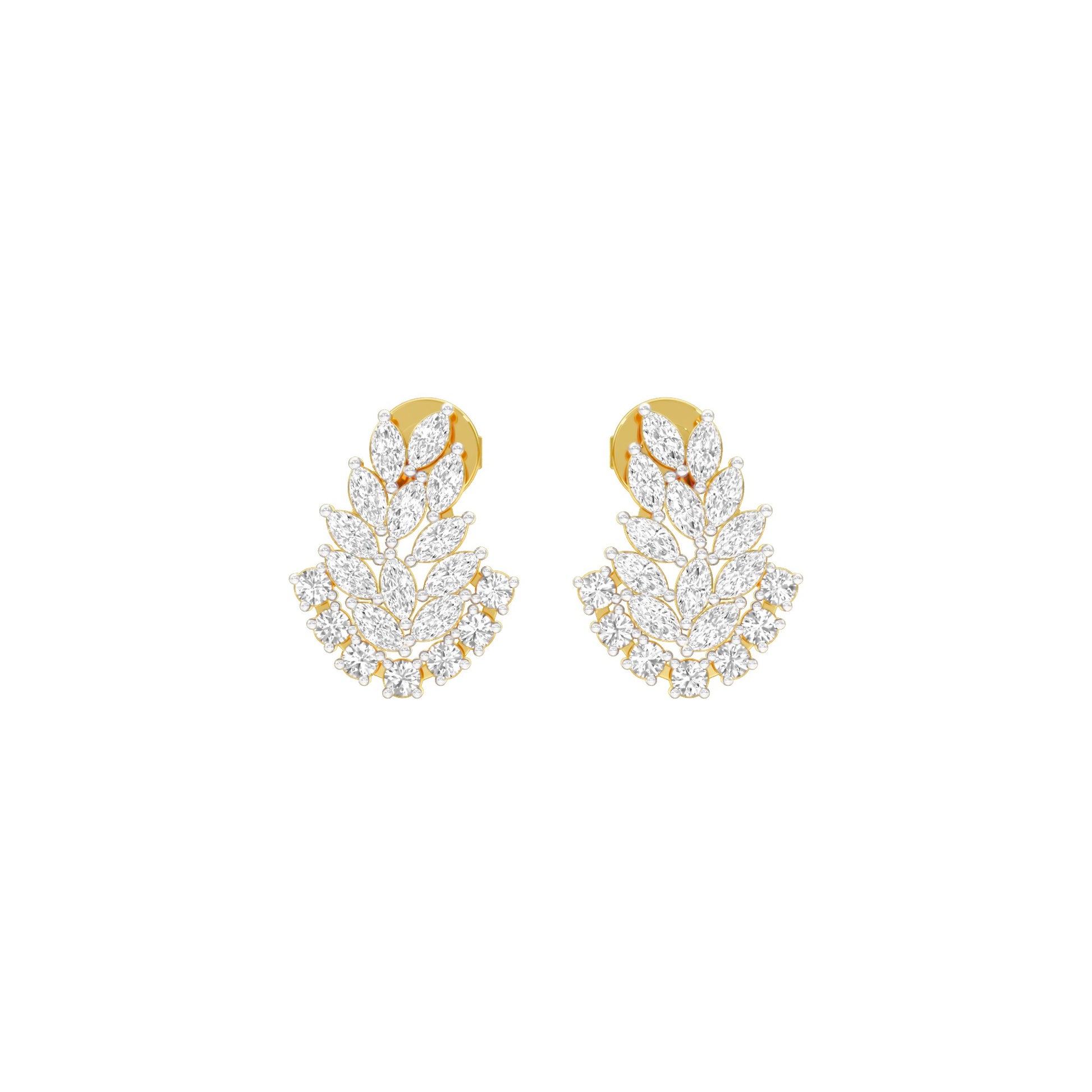 Spark Bar Diamond Bali Earrings 18 KT / Yellow Gold