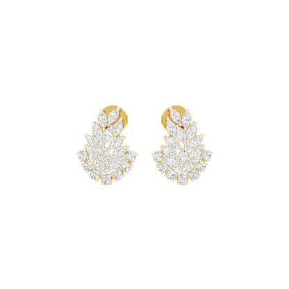 Spark Bar Diamond Bali Earrings 18 KT / Yellow Gold