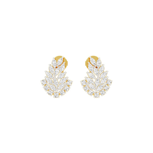 Spark Bar Diamond Bali Earrings 18 KT / Yellow Gold