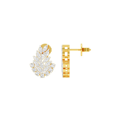 Spark Bar Diamond Bali Earrings 18 KT / Yellow Gold
