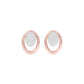 Ripple Light Diamond Stud Earrings 18 KT / Rose Gold