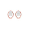 Ripple Light Diamond Stud Earrings 18 KT / Rose Gold