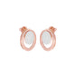 Ripple Light Diamond Stud Earrings 18 KT / Rose Gold