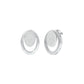Ripple Light Diamond Stud Earrings 18 KT / White Gold