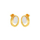 Ripple Light Diamond Stud Earrings 18 KT / Yellow Gold