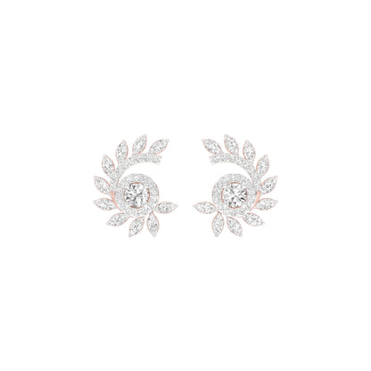Mirage Twist Diamond Stud Earrings 18 KT / Rose Gold