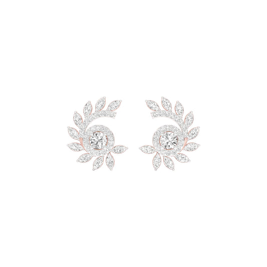Mirage Twist Diamond Stud Earrings 18 KT / Rose Gold