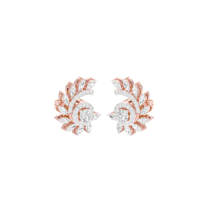 Mirage Twist Diamond Stud Earrings 18 KT / Rose Gold