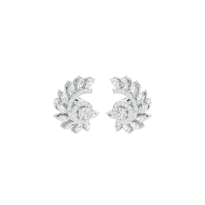 Mirage Twist Diamond Stud Earrings 18 KT / White Gold