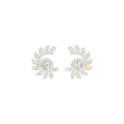 Mirage Twist Diamond Stud Earrings 18 KT / Yellow Gold