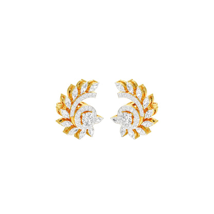 Mirage Twist Diamond Stud Earrings 18 KT / Yellow Gold