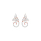 Tapered Curl Diamond Stud Earrings 18 KT / Rose Gold