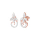 Tapered Curl Diamond Stud Earrings 18 KT / Rose Gold