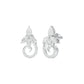 Tapered Curl Diamond Stud Earrings 18 KT / White Gold