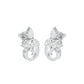 Tapered Curl Diamond Stud Earrings 18 KT / White Gold