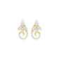 Tapered Curl Diamond Stud Earrings 18 KT / Yellow Gold
