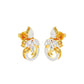 Tapered Curl Diamond Stud Earrings 18 KT / Yellow Gold