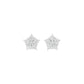 Tiny Stars Diamond Stud Earrings 18 KT / White Gold