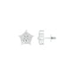 Tiny Stars Diamond Stud Earrings 18 KT / White Gold