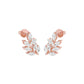 Leaf Vine Diamond Stud Earrings 18 KT / Rose Gold