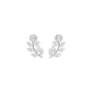 Leaf Vine Diamond Stud Earrings 18 KT / White Gold