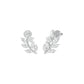 Leaf Vine Diamond Stud Earrings 18 KT / White Gold