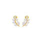 Leaf Vine Diamond Stud Earrings 18 KT / Yellow Gold