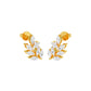 Leaf Vine Diamond Stud Earrings 18 KT / Yellow Gold