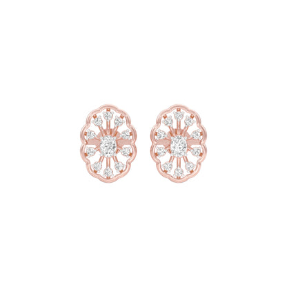 OrnaFlare Diamond Stud Earrings 18 KT / Rose Gold