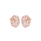 OrnaFlare Diamond Stud Earrings 18 KT / Rose Gold