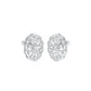 OrnaFlare Diamond Stud Earrings 18 KT / White Gold