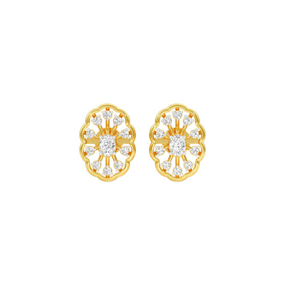 OrnaFlare Diamond Stud Earrings 18 KT / Yellow Gold