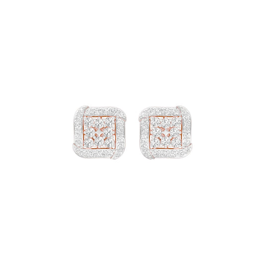 Lustre Drops Diamond Stud Earrings 18 KT / Rose Gold