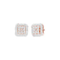 Lustre Drops Diamond Stud Earrings 18 KT / Rose Gold