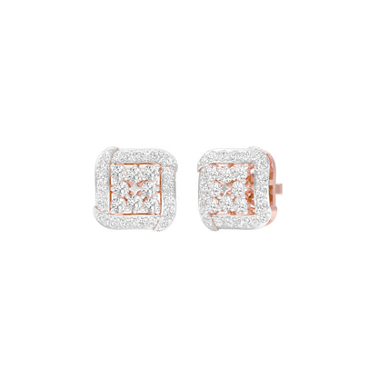 Lustre Drops Diamond Stud Earrings 18 KT / Rose Gold