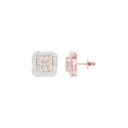 Lustre Drops Diamond Stud Earrings 18 KT / Rose Gold