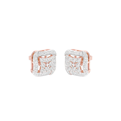 Lustre Drops Diamond Stud Earrings 18 KT / Rose Gold