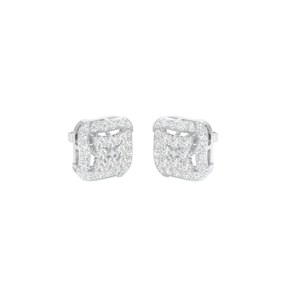 Lustre Drops Diamond Stud Earrings 18 KT / White Gold