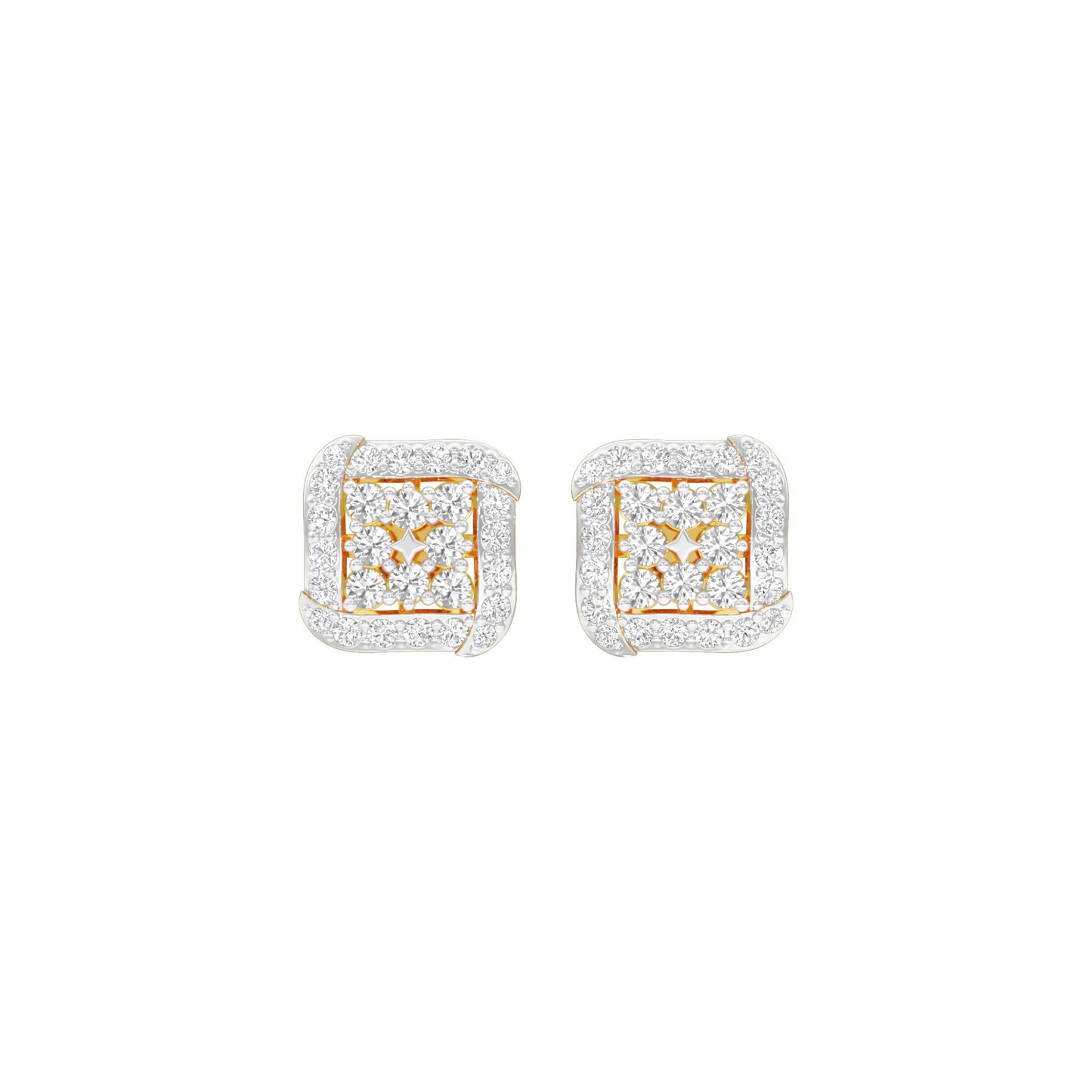 Lustre Drops Diamond Stud Earrings 18 KT / Yellow Gold