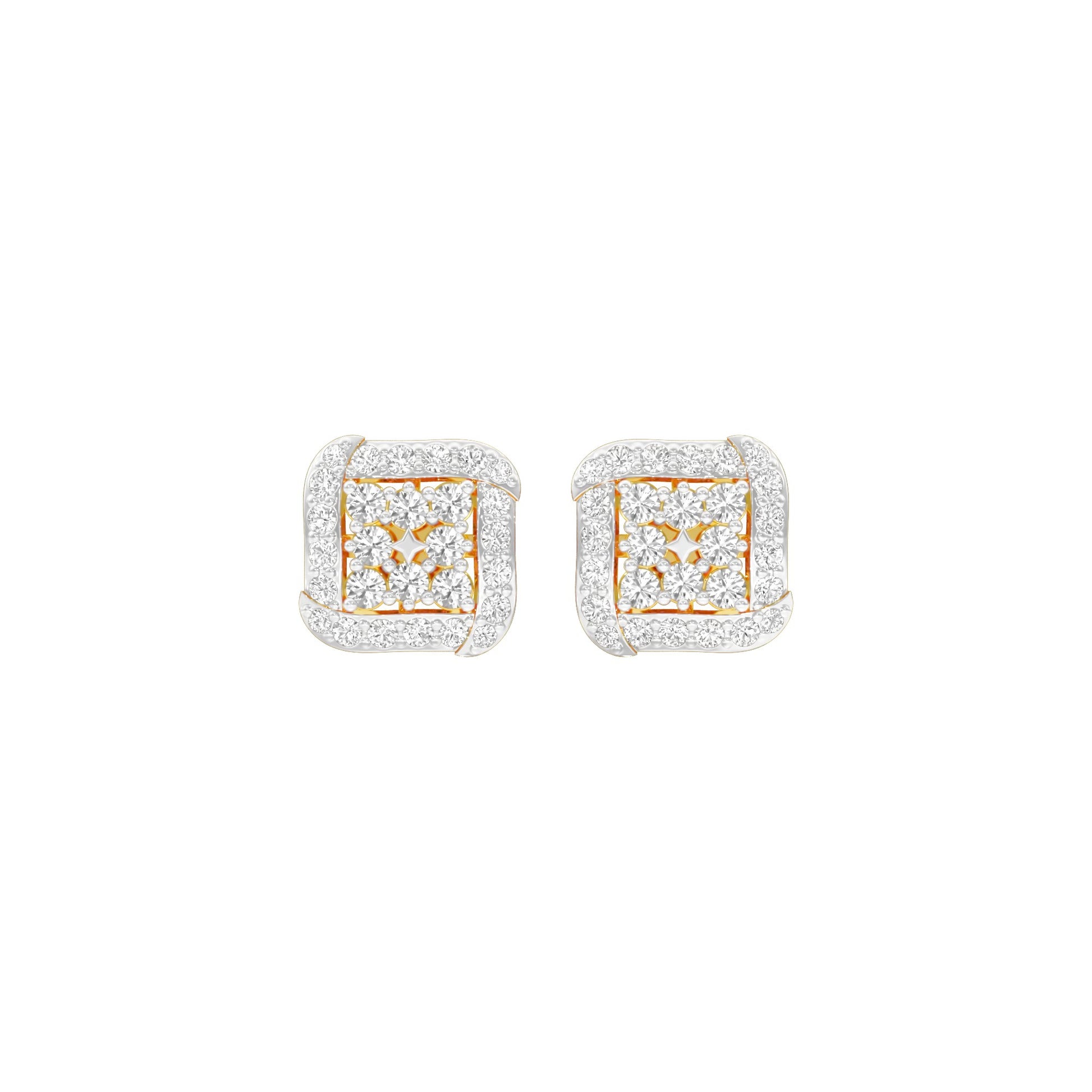Lustre Drops Diamond Stud Earrings 18 KT / Yellow Gold