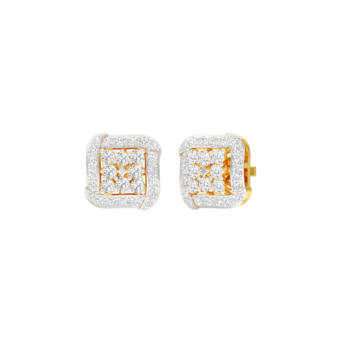 Lustre Drops Diamond Stud Earrings 18 KT / Yellow Gold