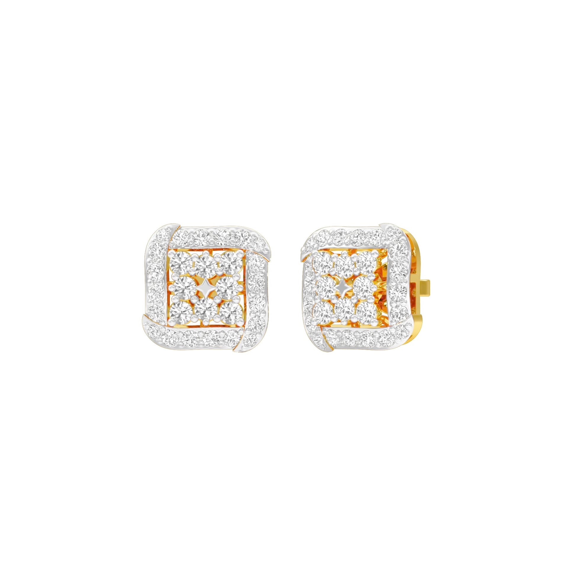 Lustre Drops Diamond Stud Earrings 18 KT / Yellow Gold