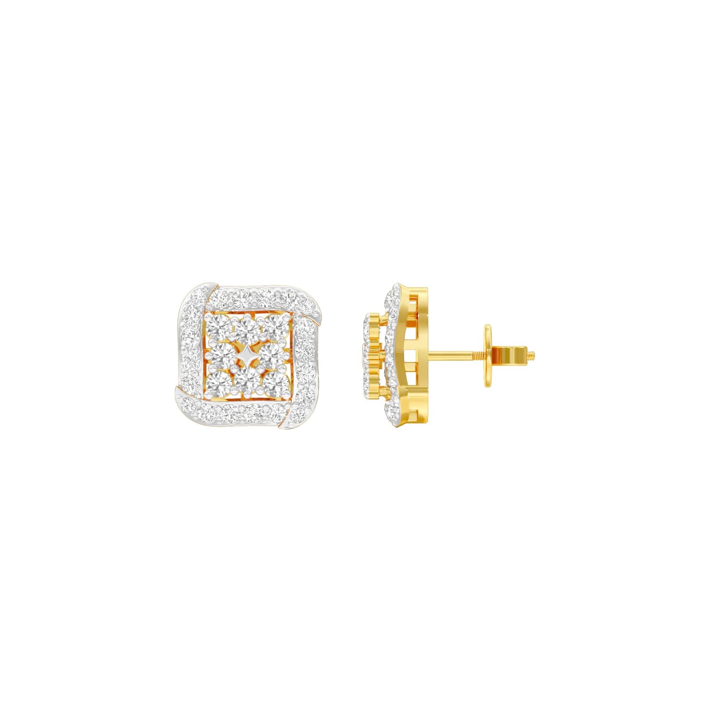 Lustre Drops Diamond Stud Earrings 18 KT / Yellow Gold