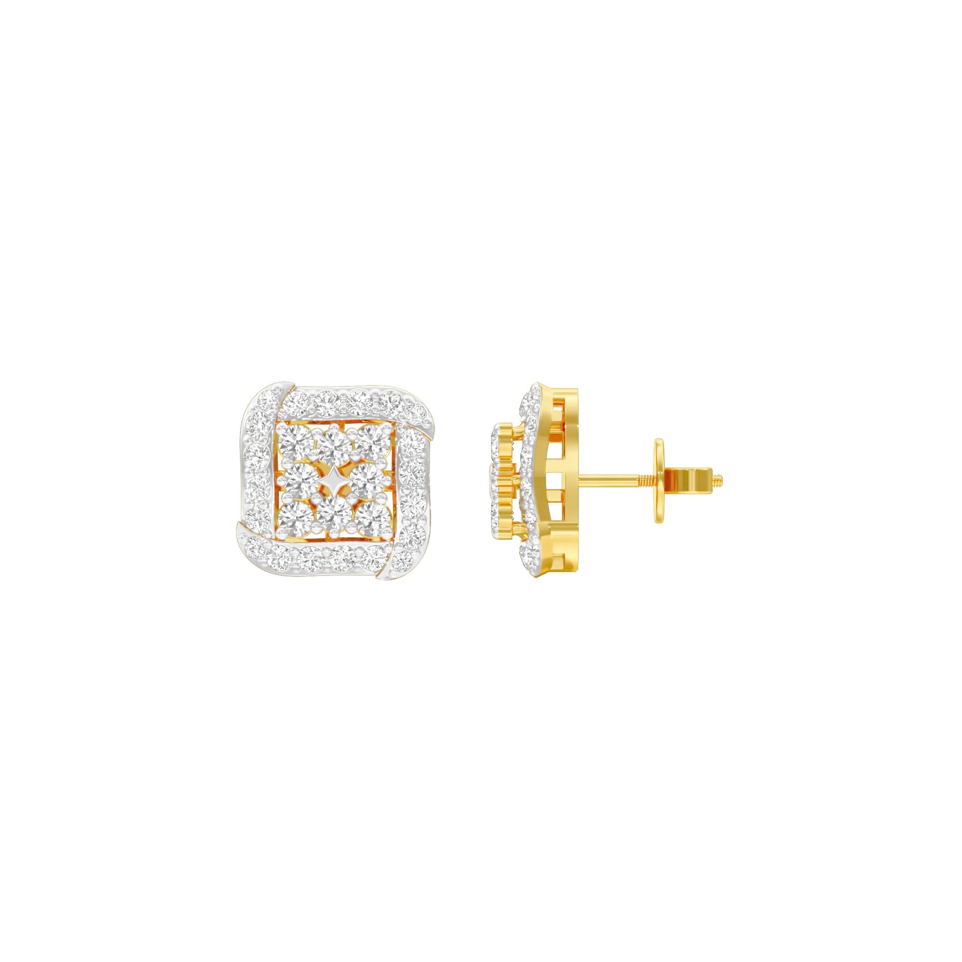 Lustre Drops Diamond Stud Earrings 18 KT / Yellow Gold