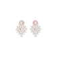 Ruffled Diamond Stud Earrings 18 KT / Rose Gold